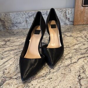 White House Black Market Black Kitten Heel Pumps